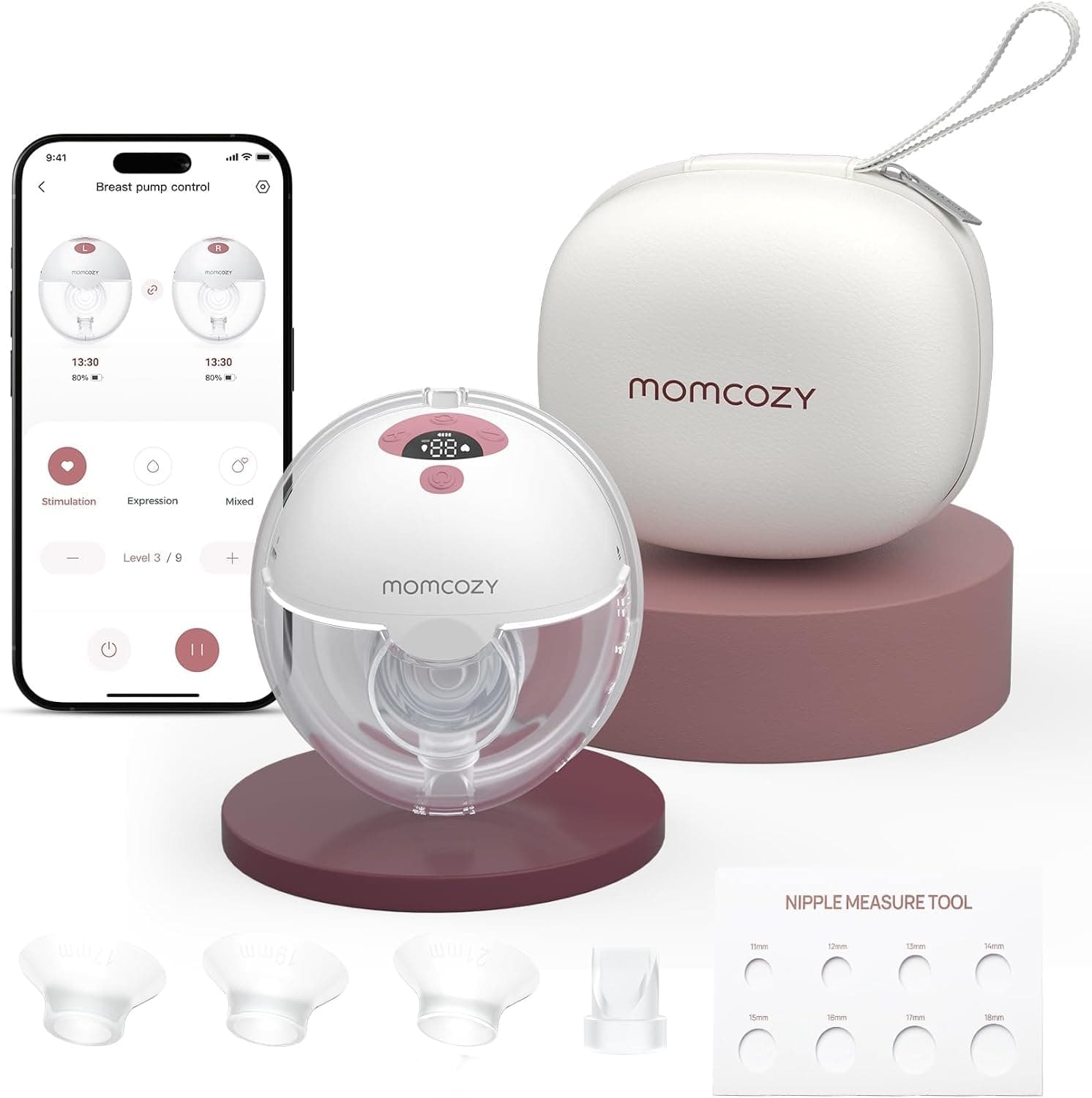 Momcozy M5 Smart Sacaleches Eléctrico Manos Libres con App, Portátil