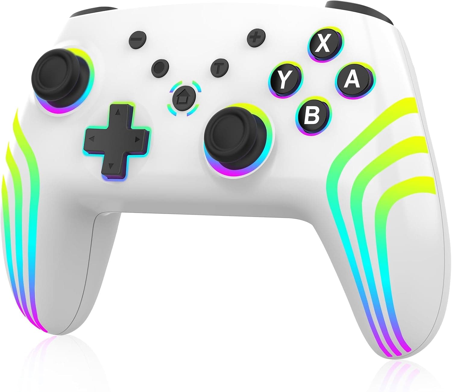 MYSTILUCK Mando Pro Inalámbrico para Switch/Switch 2/Lite/OLED/PC, Blanco
