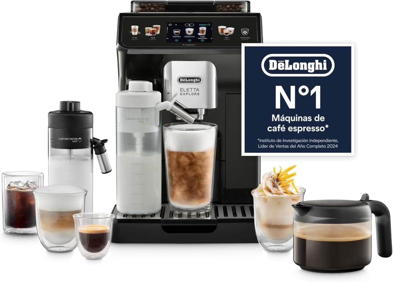 De'Longhi Eletta Explore - Cafetera Superautomática 50+ Bebidas Cold Brew