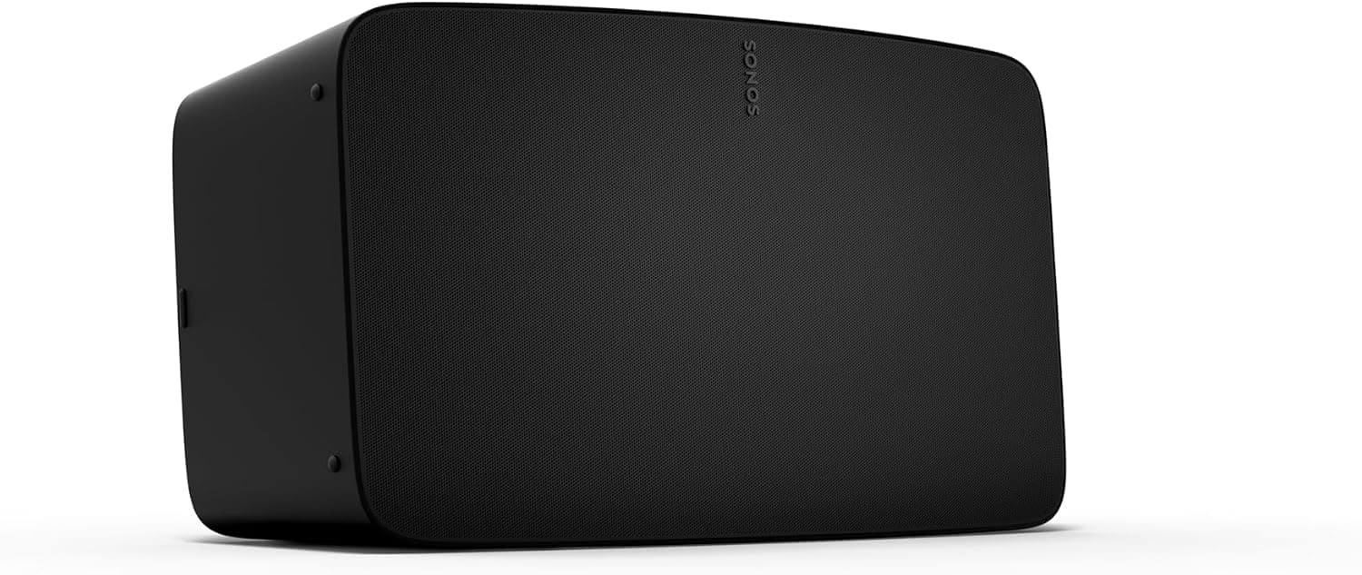 Sonos Five | Altavoz Hi-Fi con Wi-Fi, Entrada de línea de 3,5 mm y compatibilidad con Audio de Alta resolución - Negro