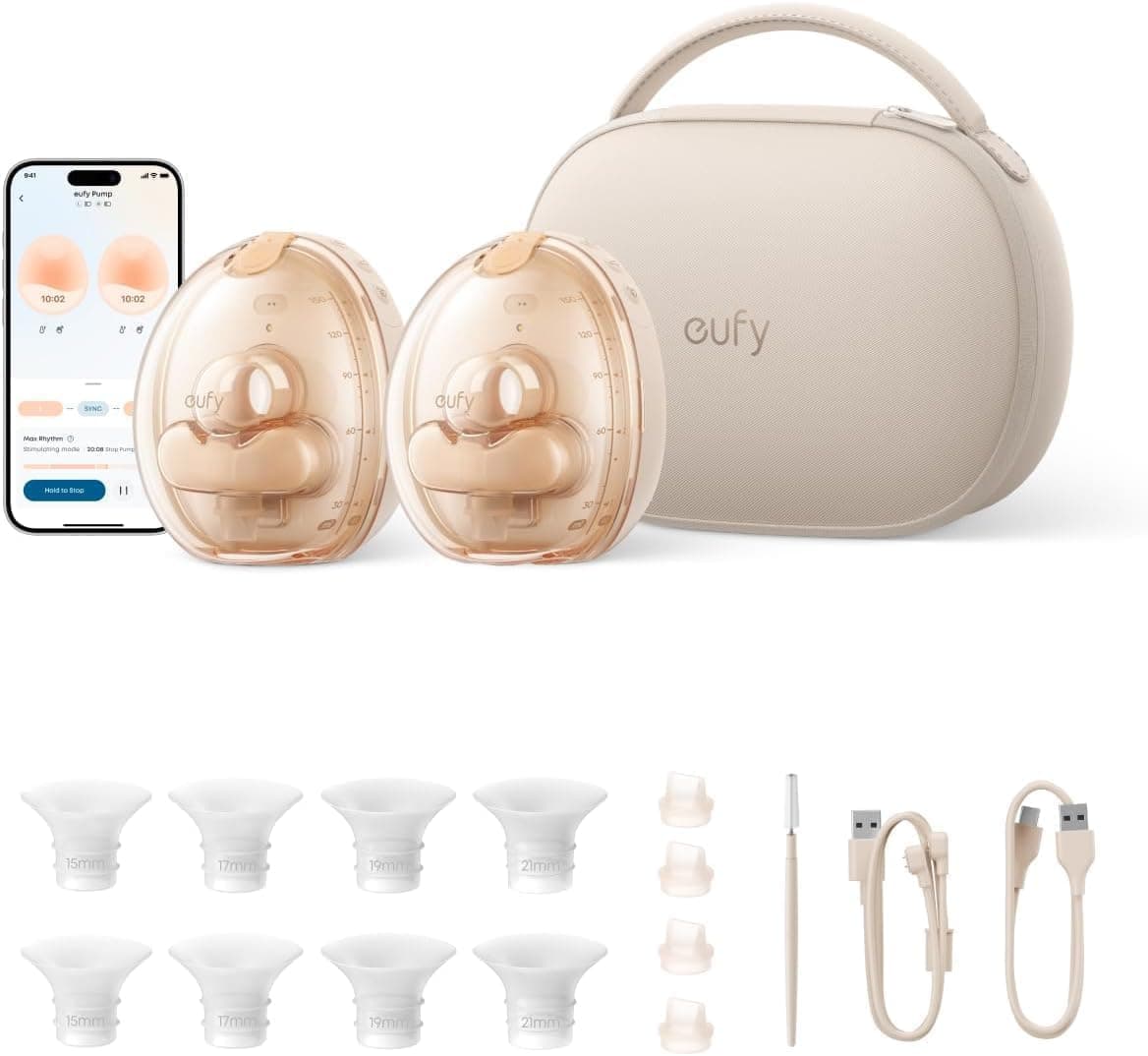 Anker eufy S2 Pro Sacaleches Eléctrico con calefacción, HeatFlow 2.0