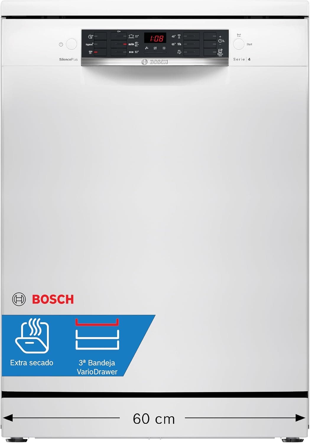 Bosch, Lavavajillas, Serie 4, 13 Servicios, Silencioso, blanco, SMS46KW02E