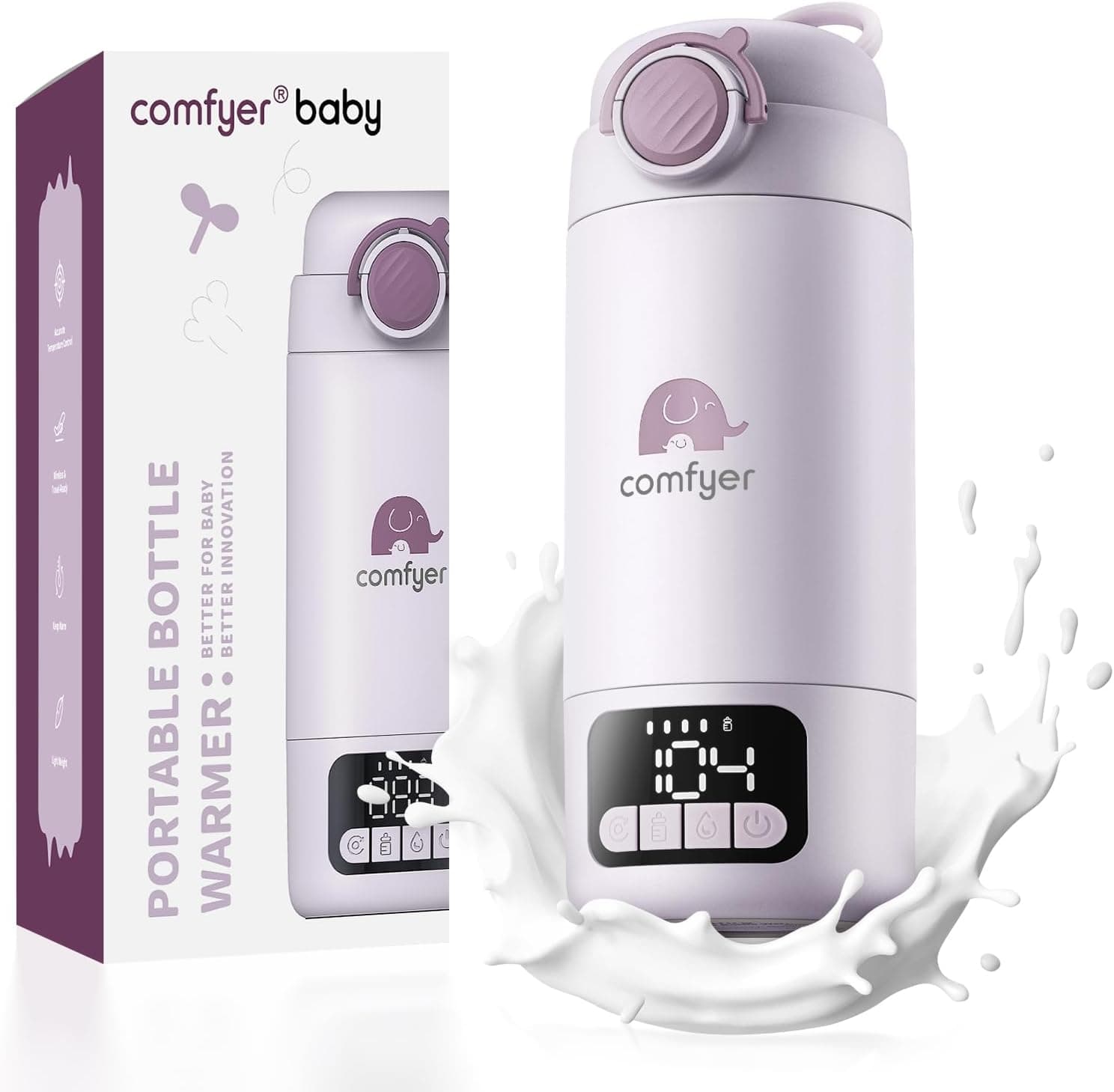 Comfyer BW02 Calienta Biberones Portátil, Termo para Bebé y Esterilizador
