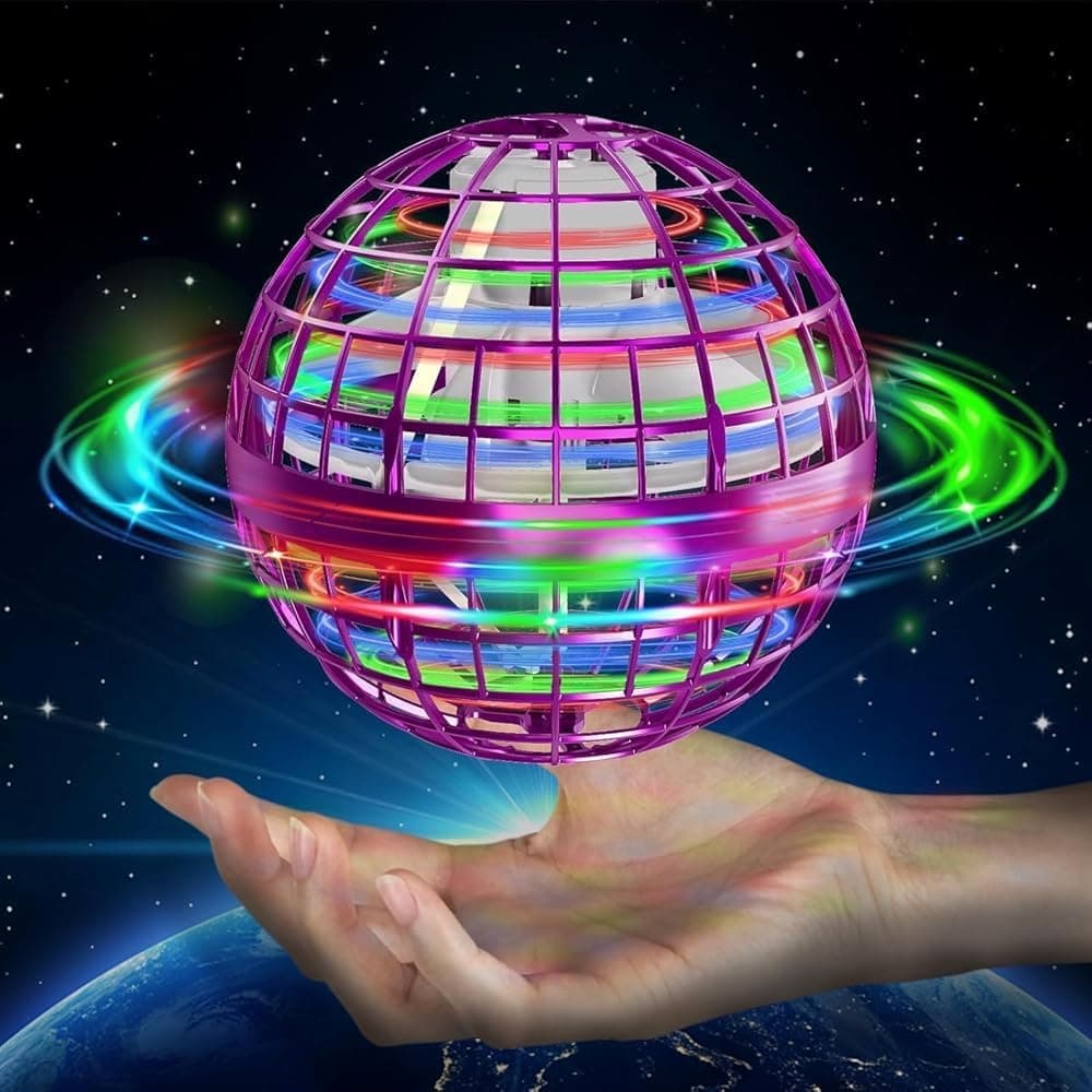 semai Bola Voladora, Bola Voladora para Niños, Juguete para Niños A Partir De 6 Años con Luz Led, Bola Flotante Controlada A Mano Regalos para Niños Niñas De 6 A 12 Años