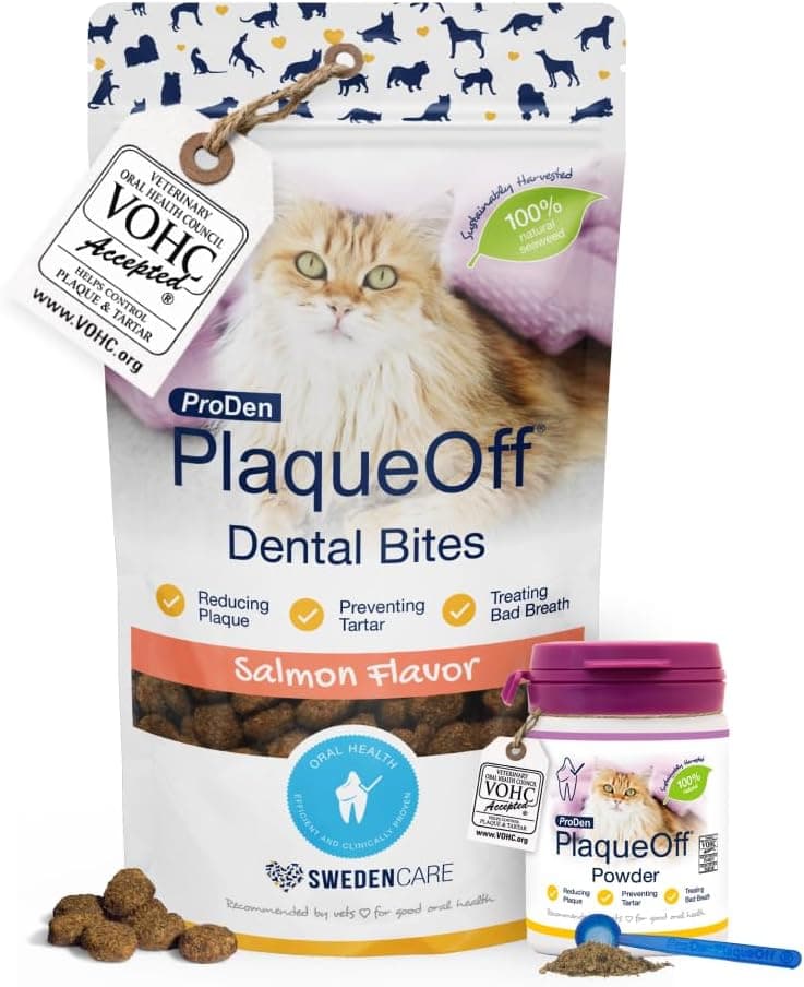 ProDen PlaqueOff Polvo y Snacks para Gatos (100g, Sin Sabor)