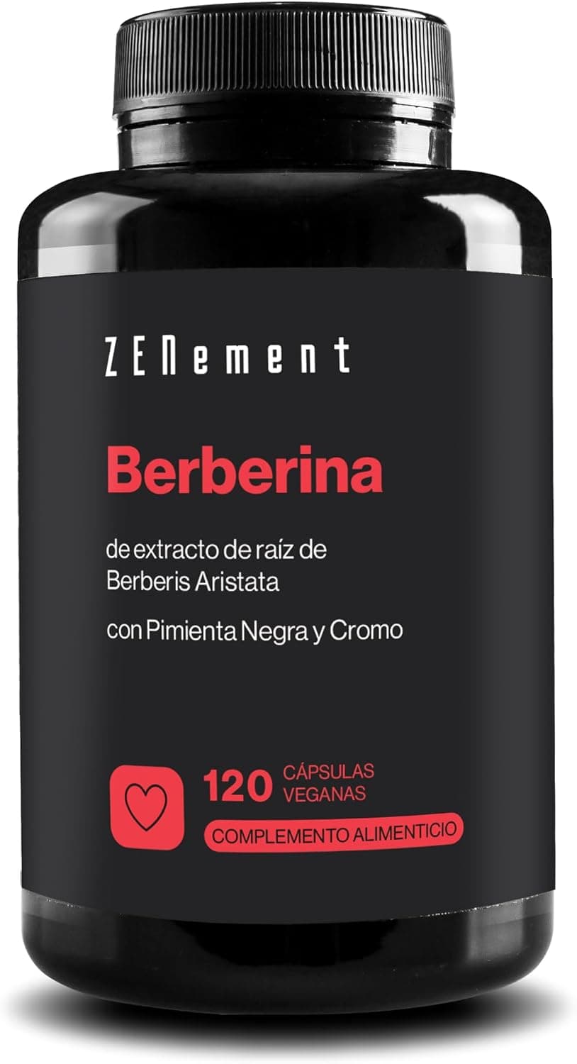 Berberina - Berberis aristata - Pimienta Negra y Cromo 120 Cápsulas Veganas