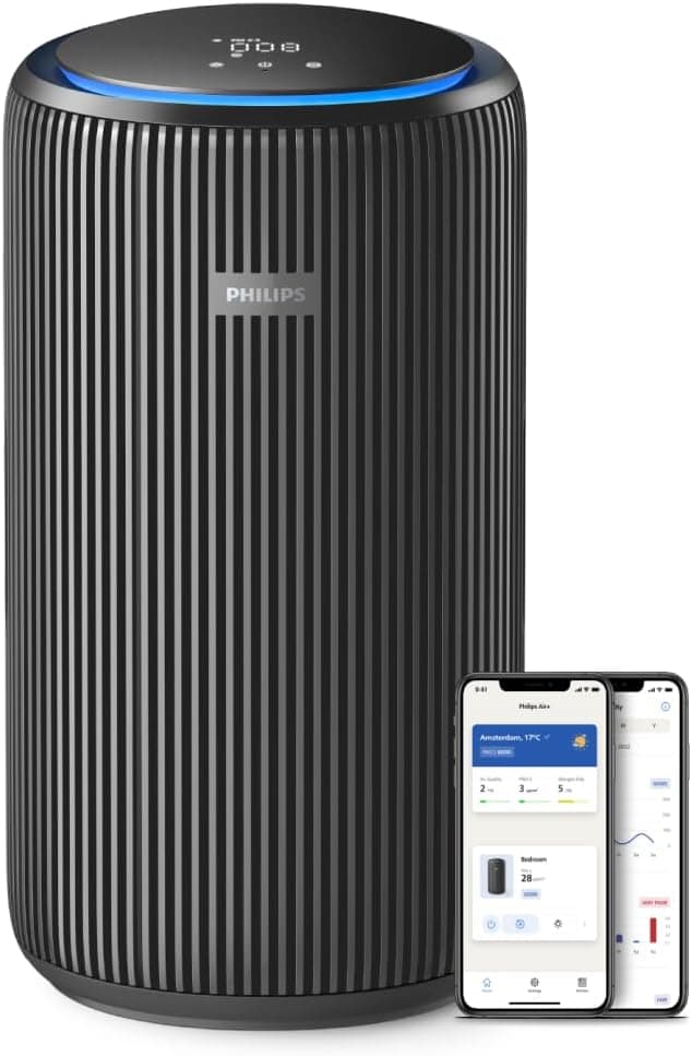 Philips 4200 Purificador de Aire HEPA, 156 m², Ultrasilencioso 15dB*, Negro
