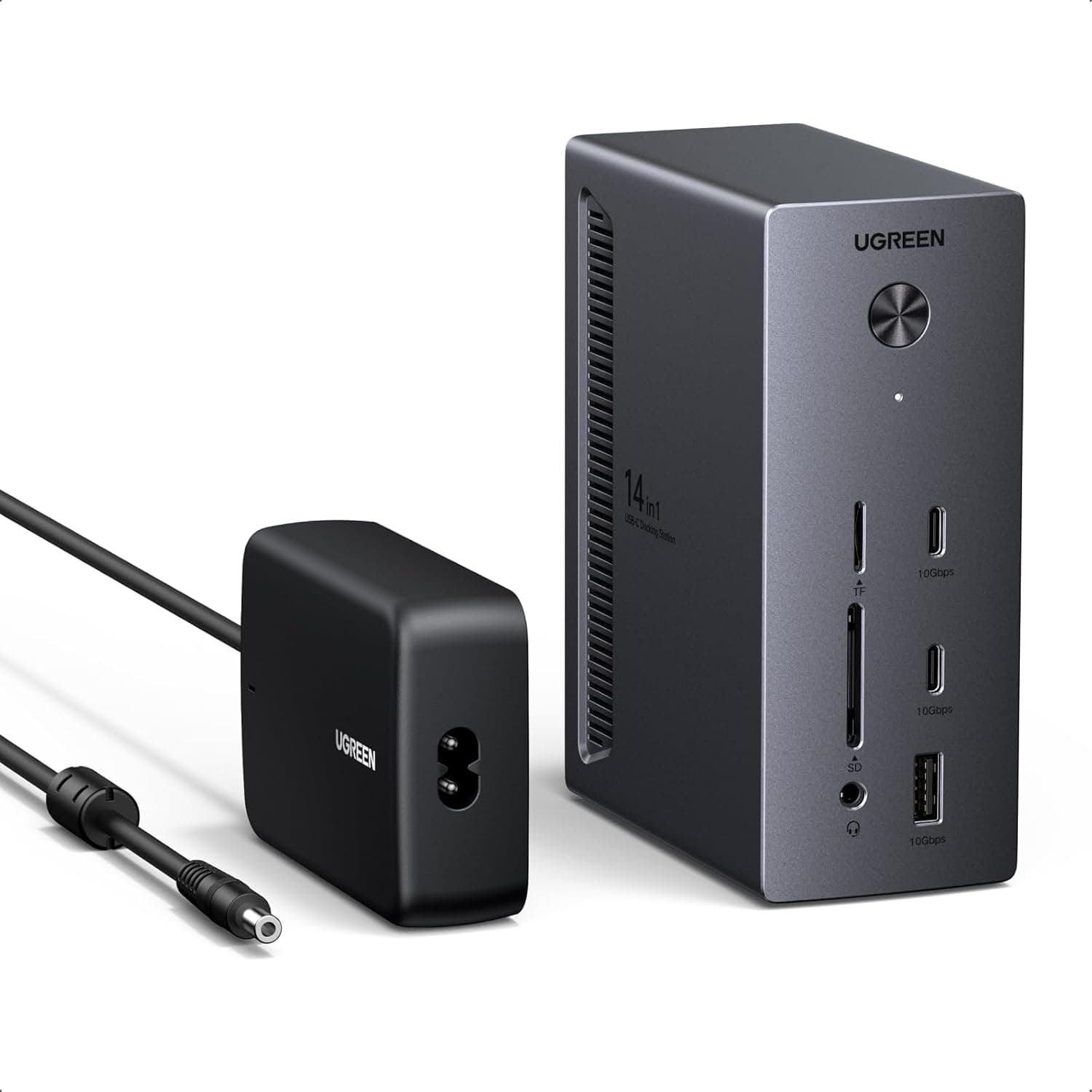 UGREEN Revodok Pro Hub USB C 14 en 1 Docking Station Pantalla Triple