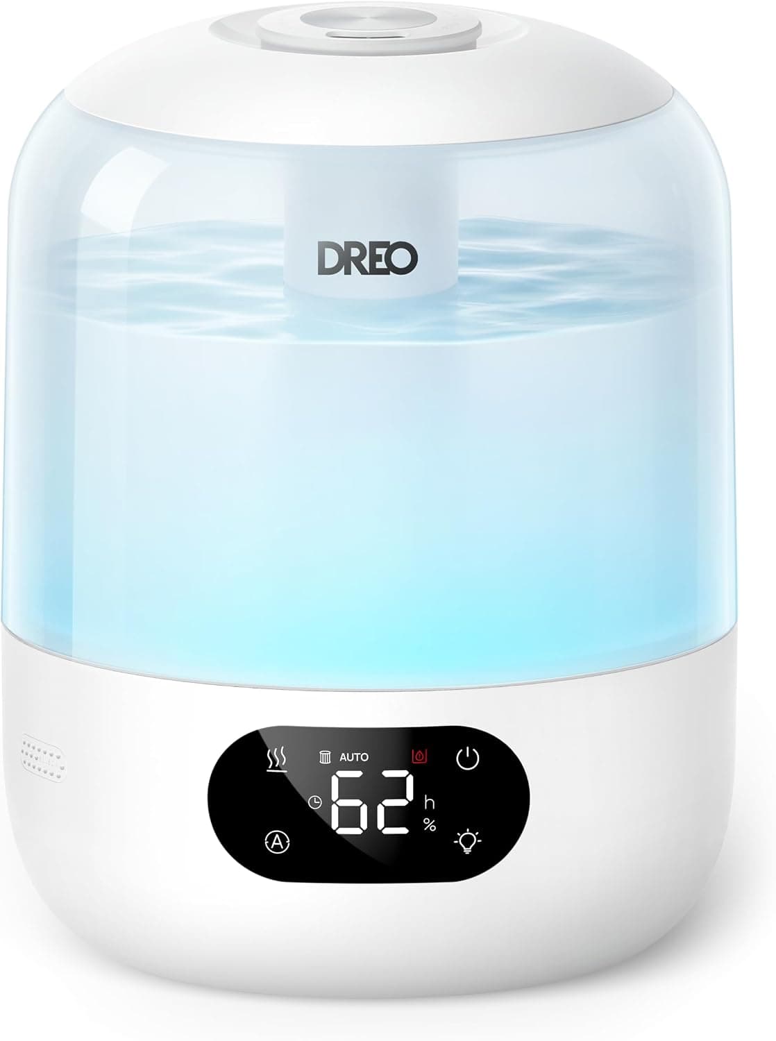 DREO Silencioso Humidificador Bebés 3L con Sensor de Humedad,Blanco hielo