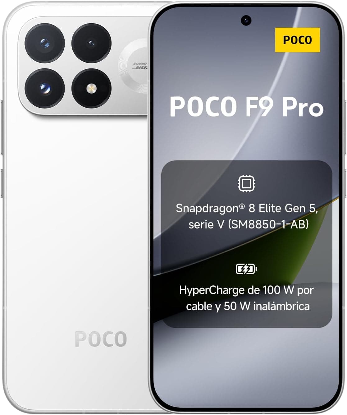 POCO F9 Pro, Smartphone 12+256, Blanco, batería de 6330mAh, carga de 100 W