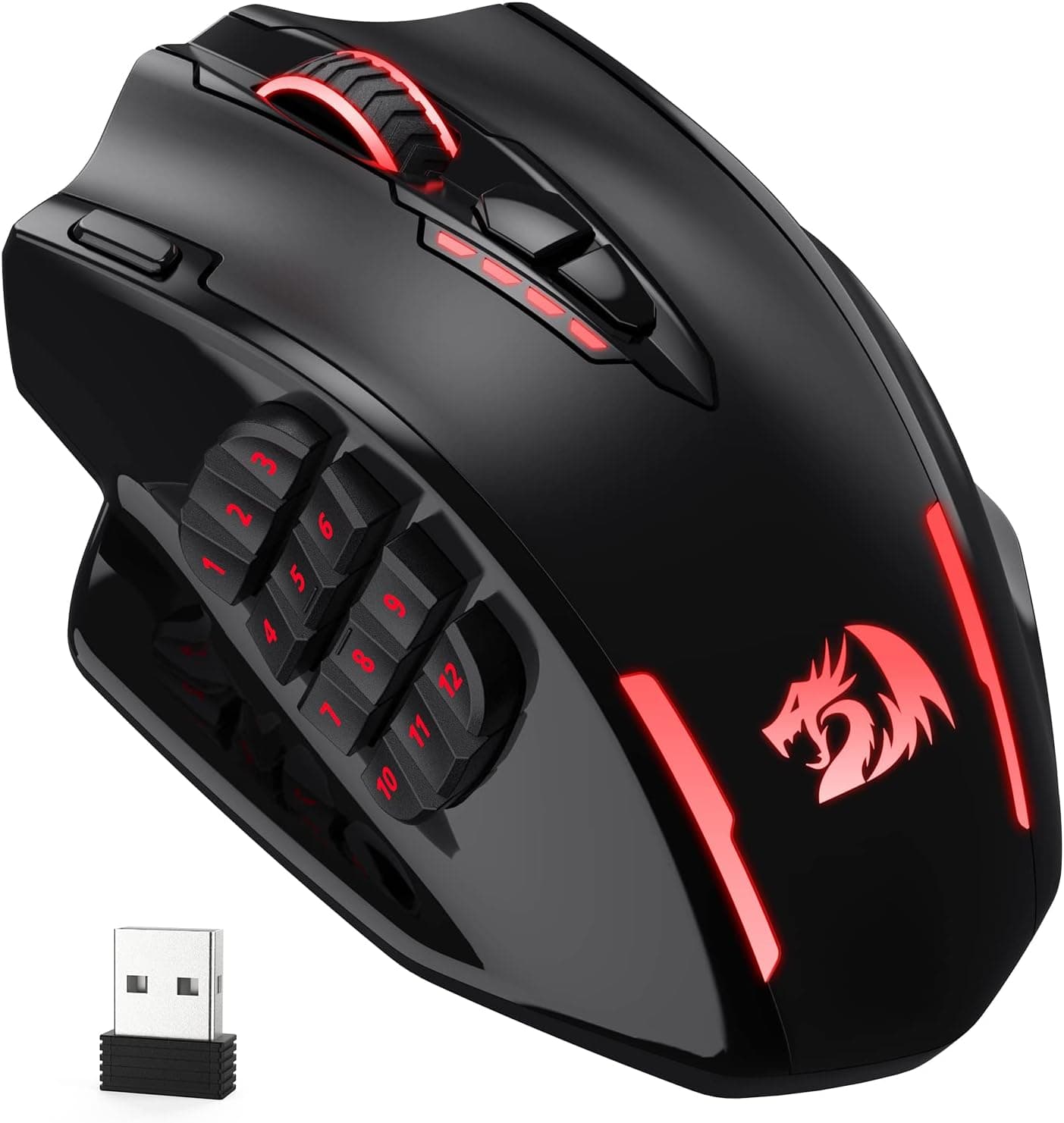 Redragon M913 Impact Elite Ratón Gaming Inalámbrico 16000 dpi MMO