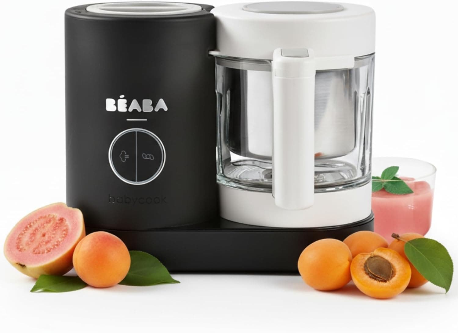 BÉABA, Babycook Neo, Robot de Cocina 6 en 1 Para Bebés, Fabricado en Francia, Bol de Cristal y Cuenco Inox, Cocción al Vapor Rápida y Suave, Ideal Potitos Caseros, Negro