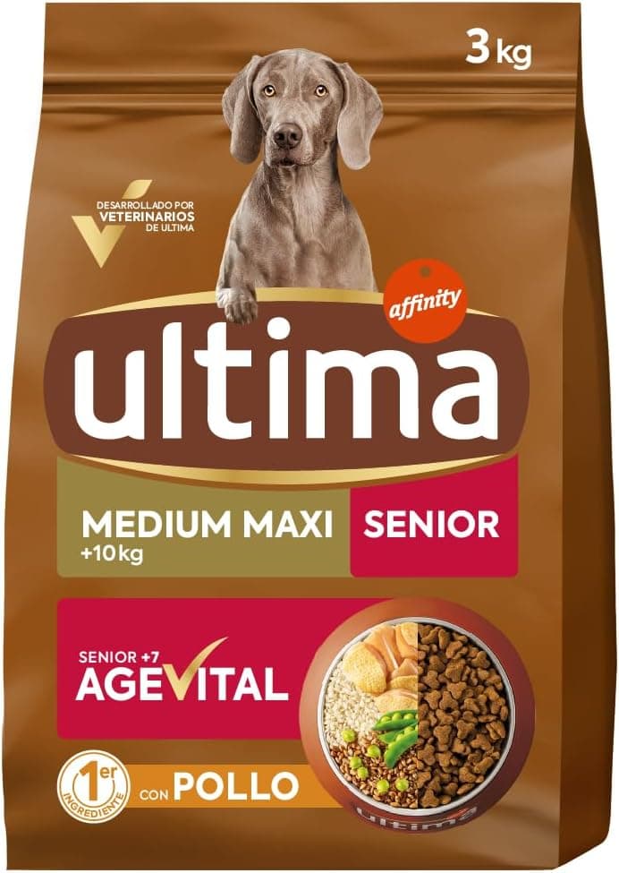 Ultima Pienso para Perros Medium Maxi Senior con Pollo - 3000 gr