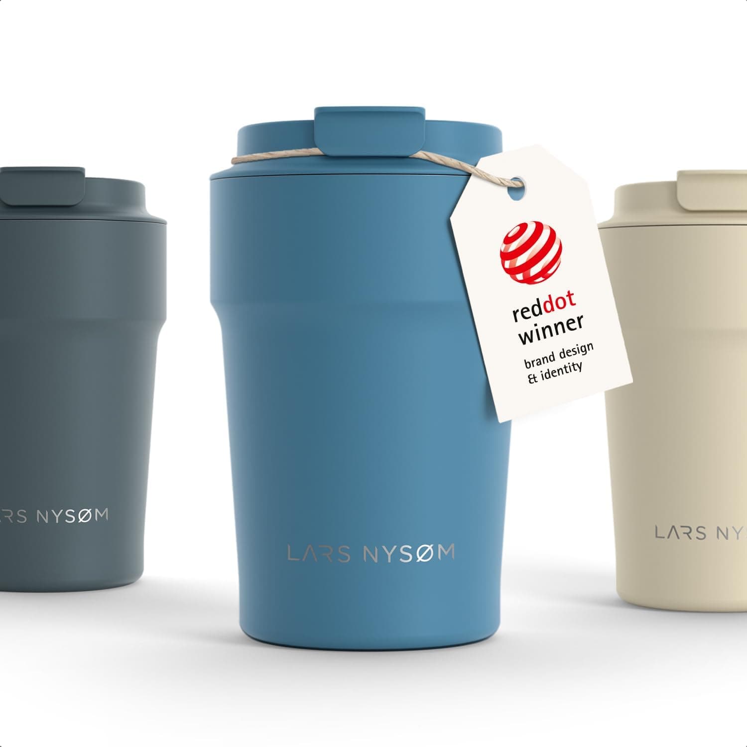 LARS NYSØM Taza Termica Cafe 380ml - Vaso Termo Cafe para Llevar - Aislante