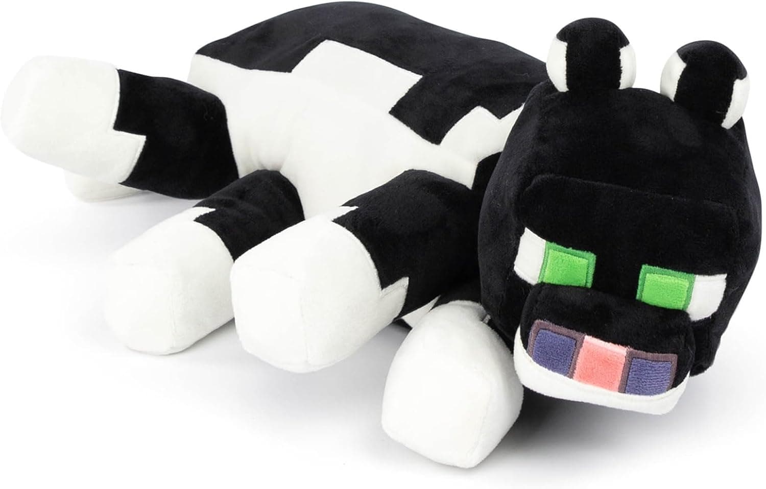 Jay Franco Almohada de Peluche Suave para Dormir, Viajar y abrazar con el diseño del Gato Negro de Minecraft, 40 cm