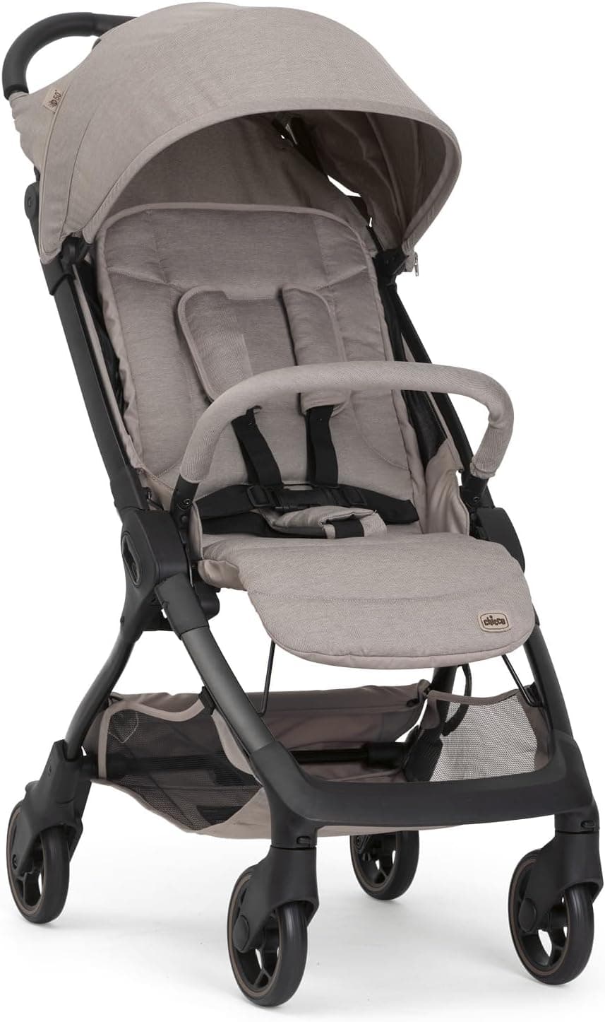Chicco WE 2 Cochecito Ligero,Plegable de 0 Meses hasta 22 kg,Cochecito de Viaje, Cochecito Ligero para Avión,Reclinable con Posición de Sueño,Arnés Acolchado,Cubierta Compacta y Paraguas Protector