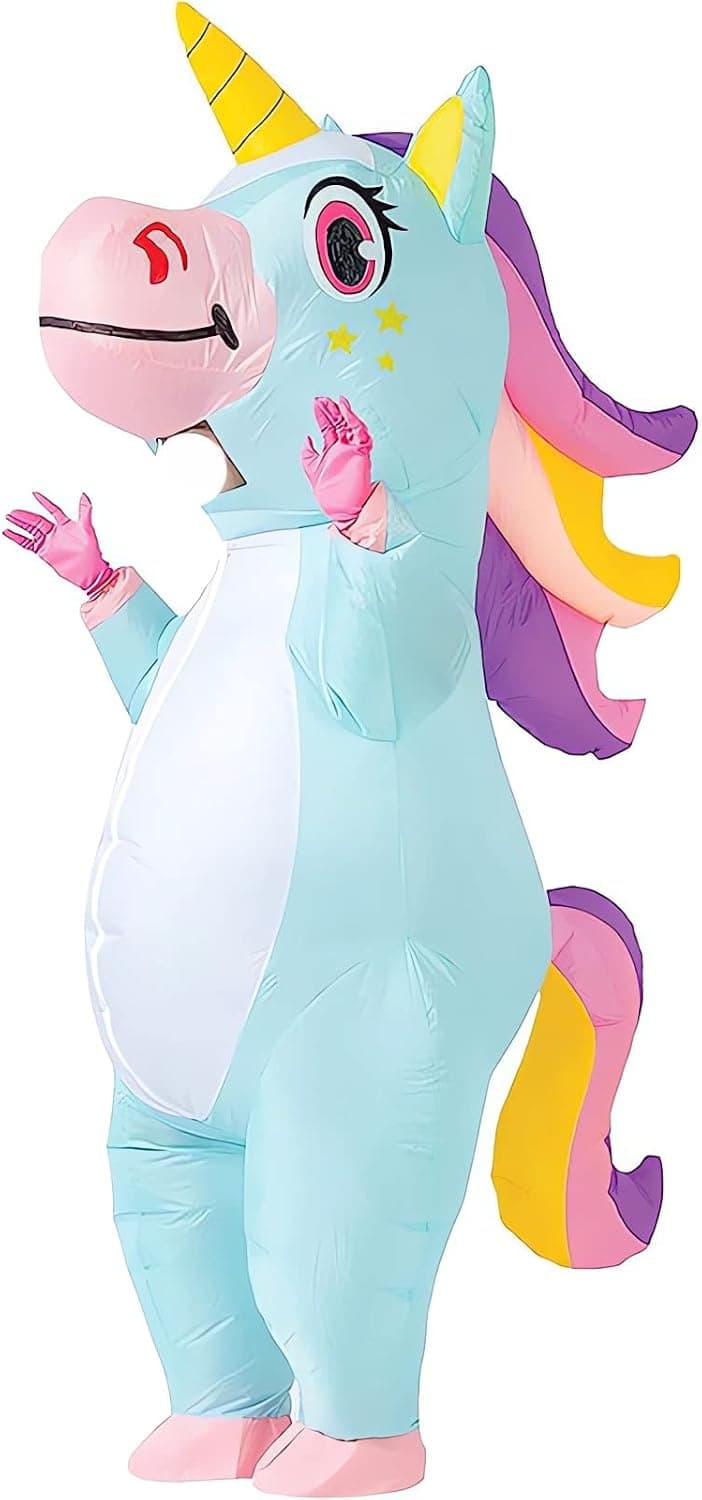 SHMIZZ Disfraz Hinchable Adulto Unicornio, Halloween Costumes Disfraz Hinchable Disfraz Inflable Carnaval Blow Up Party Cosplay Disfraces para Adultos para Halloween,Cosplay,Fiesta