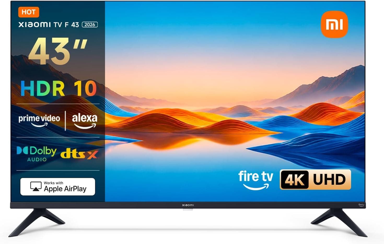 XIAOMI TV 43 Pulgadas (109 cm), 4K UHD Smart TV Fire OS8 HDR10 L43MB-FAVEU