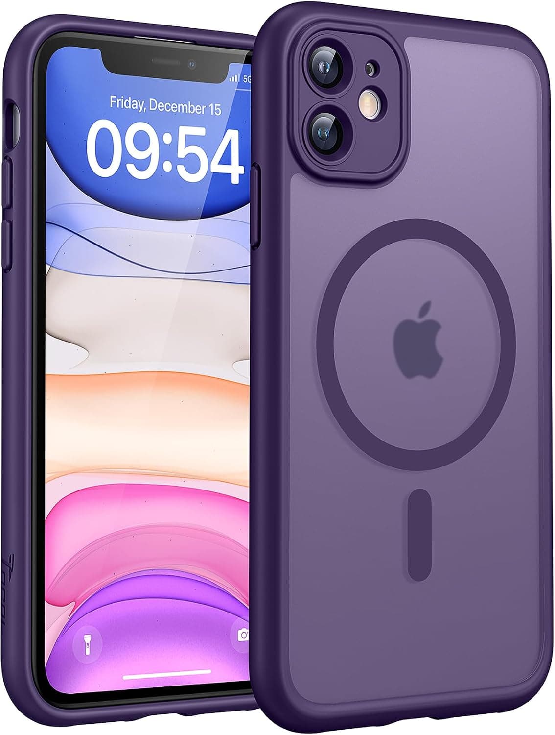 TOCOL Funda para iPhone 11 (6,1"), Compatible con MagSafe, Morado Oscuro