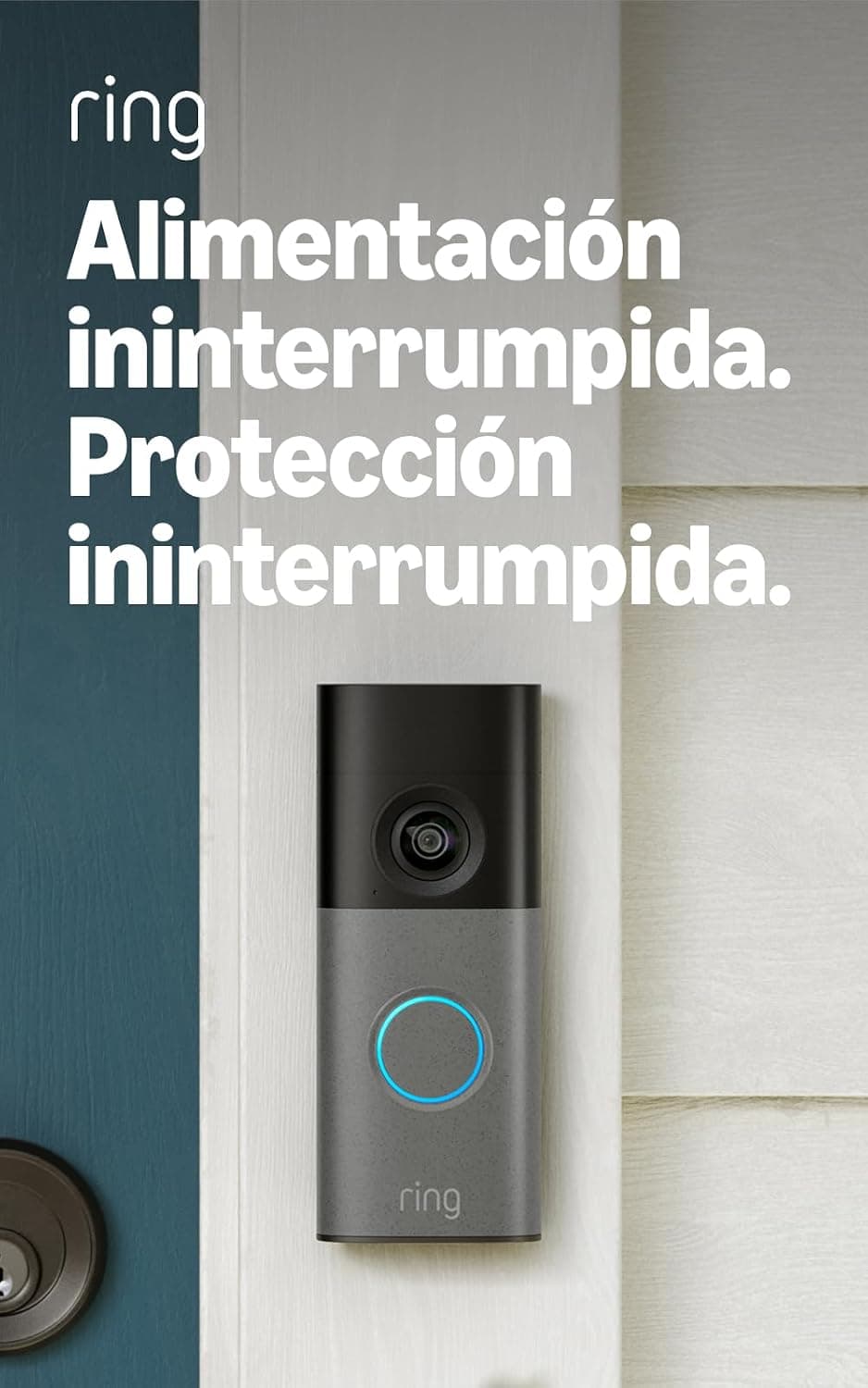 Ring Videotimbre cableado (Wired Video Doorbell) (última gen.), Timbre con cámara, Retinal 2K, zoom mejorado de hasta 6 aumentos, Prueba gratuita de 30 días del plan de suscripción a Ring