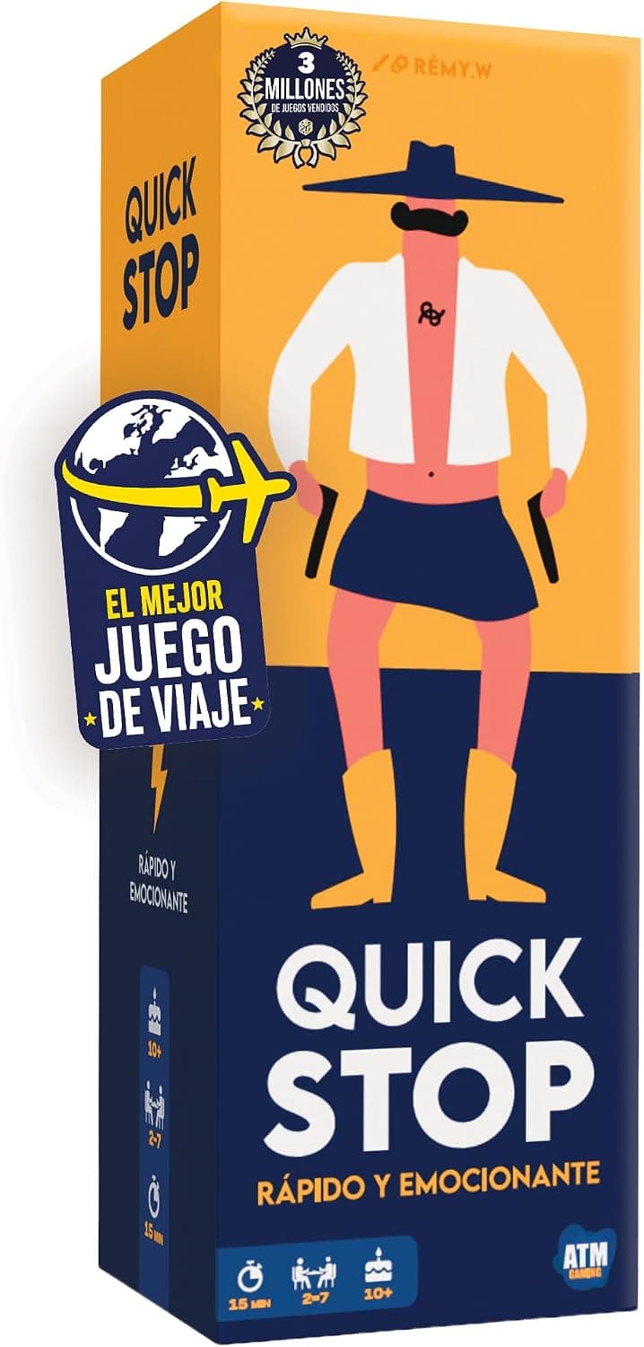 QuickStop - Juego de Mesa para Familia y Amigos - 2 a 7 Jugadores - 15min