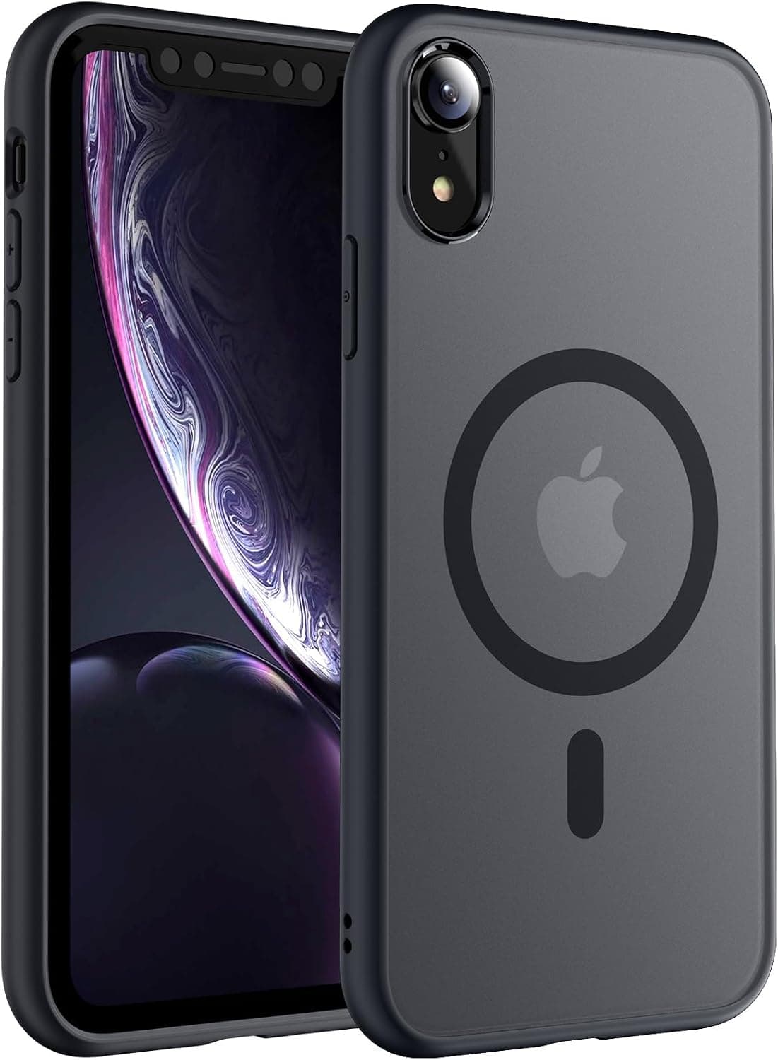 TOCOL Funda para iPhone XR (6,1"), Compatible con MagSafe, Titanio Negro