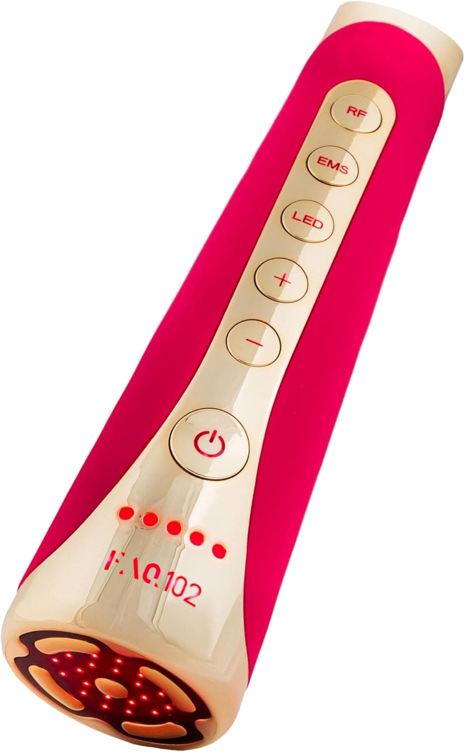 FAQ 102 facial EMS, RF y 8 LED, masajeador de luz roja