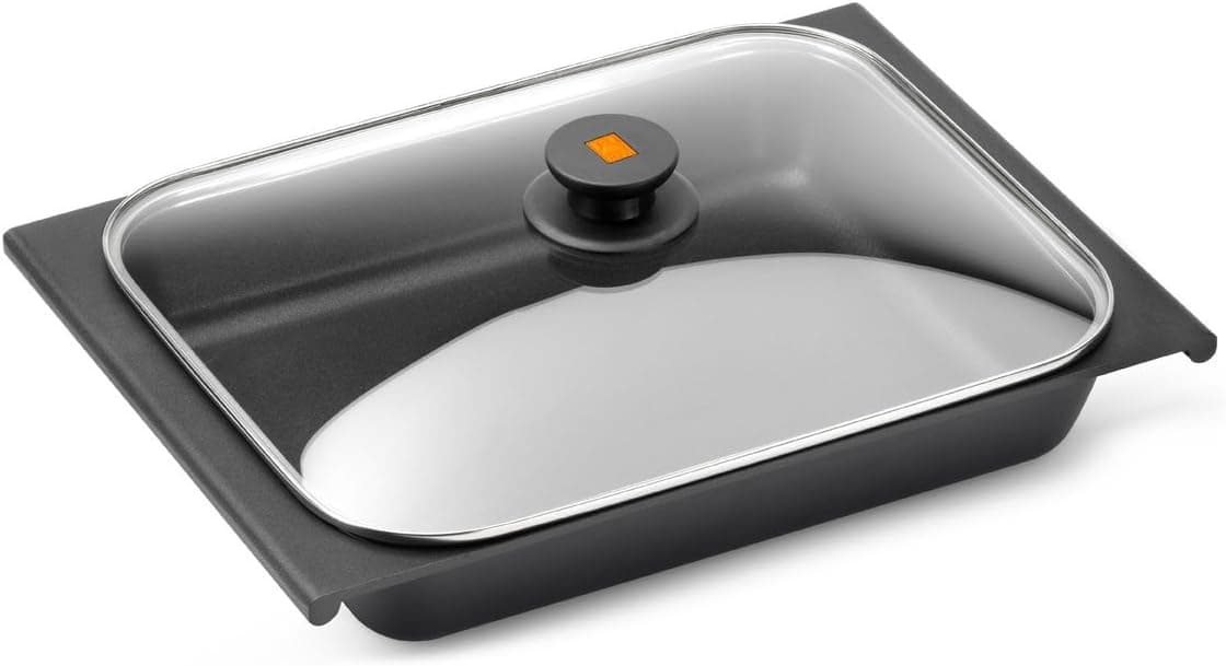 BRA Efficient | Bandeja rustidera con tapa, Negro, 41 cm