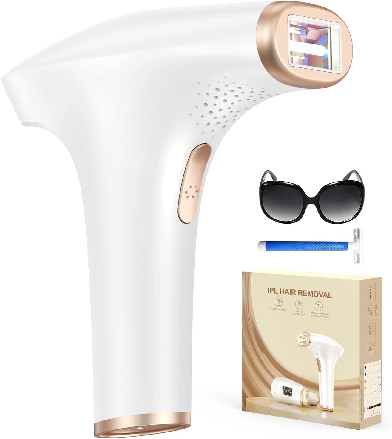Haarlosy Depiladora Láser IPL Sin Dolor para Rostro, Bikini y Cuerpo, IFE03