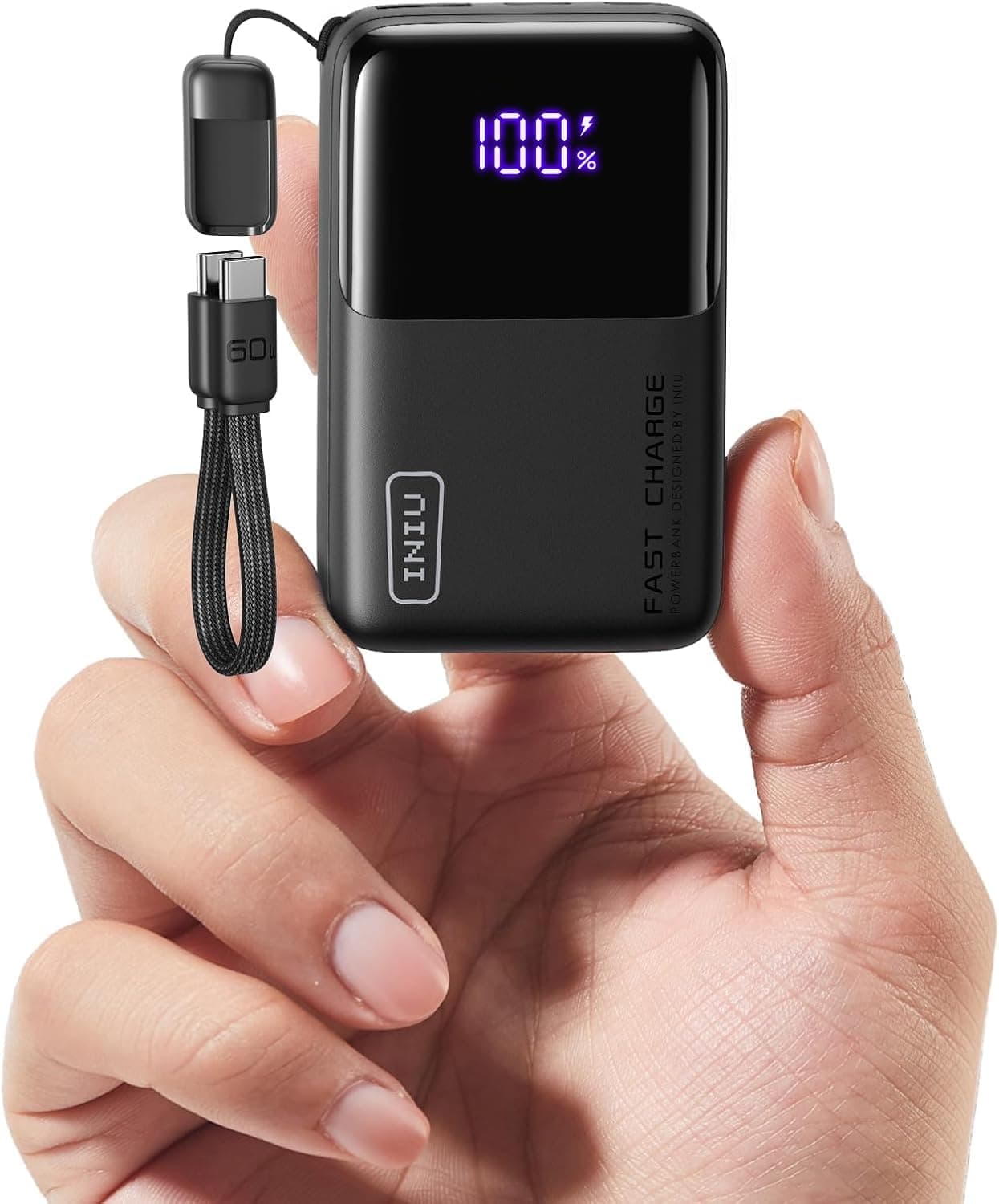 INIU 10000mAh Power Bank, Ultra Mini 45W Carga Rápida Bateria Externa