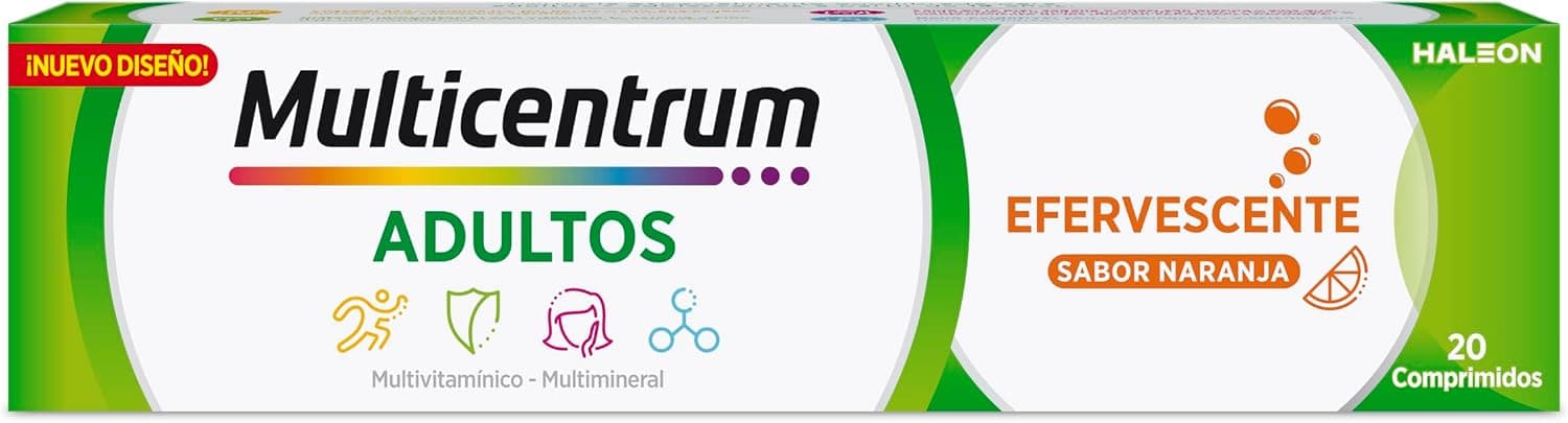 Multicentrum Adultos Complemento Multivitamínico Efervescente Naranja