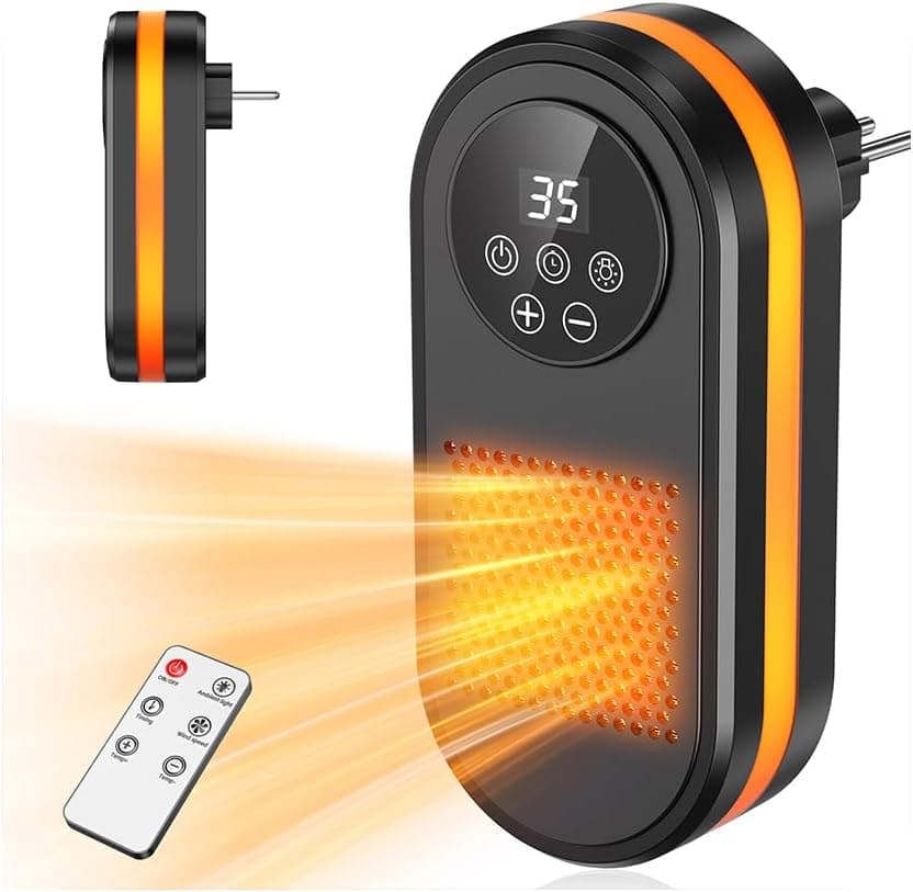Calefactor Bajo Consumo Enchufe 2 Niveles Calefactor Eléctrico Cerámico PTC