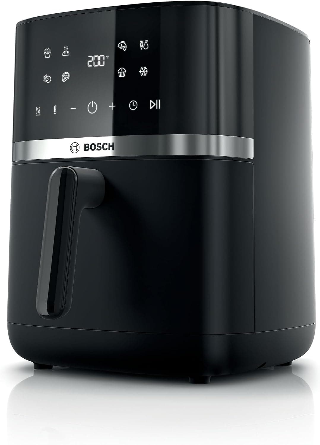 Bosch - Freidora de aire Serie 4 XL, capacidad de 6,1 L, 7 programas. Cocinado más rápido, Negro, MAF462B0, Air Fryer