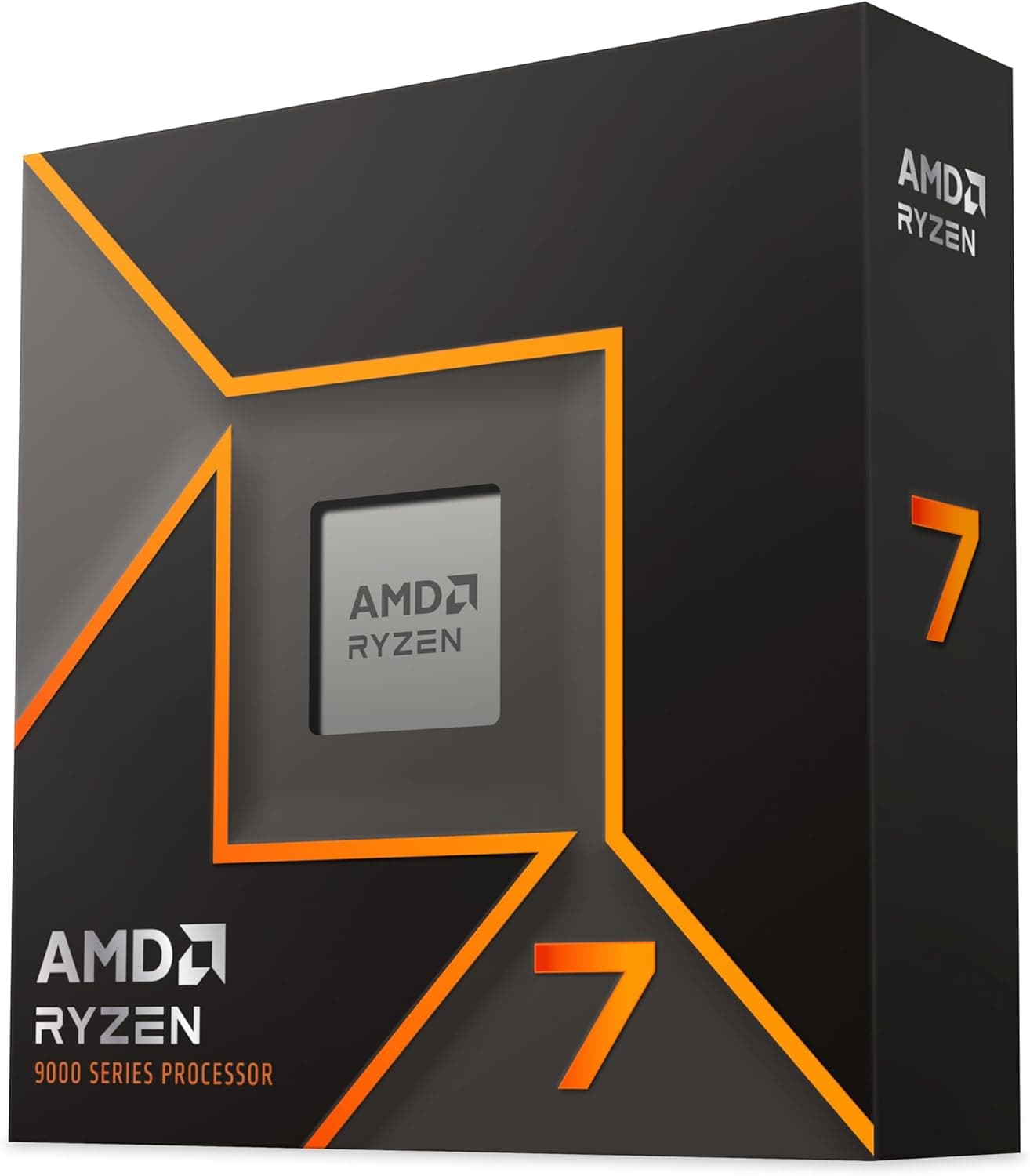 AMD Ryzen 7 9700X Procesador (8 núcleos/16 Threads) 65W DTP, Socket AM5, 40MB Caché, Reloj de Aumento máx. hasta 5.5 GHz, sin Ventilador