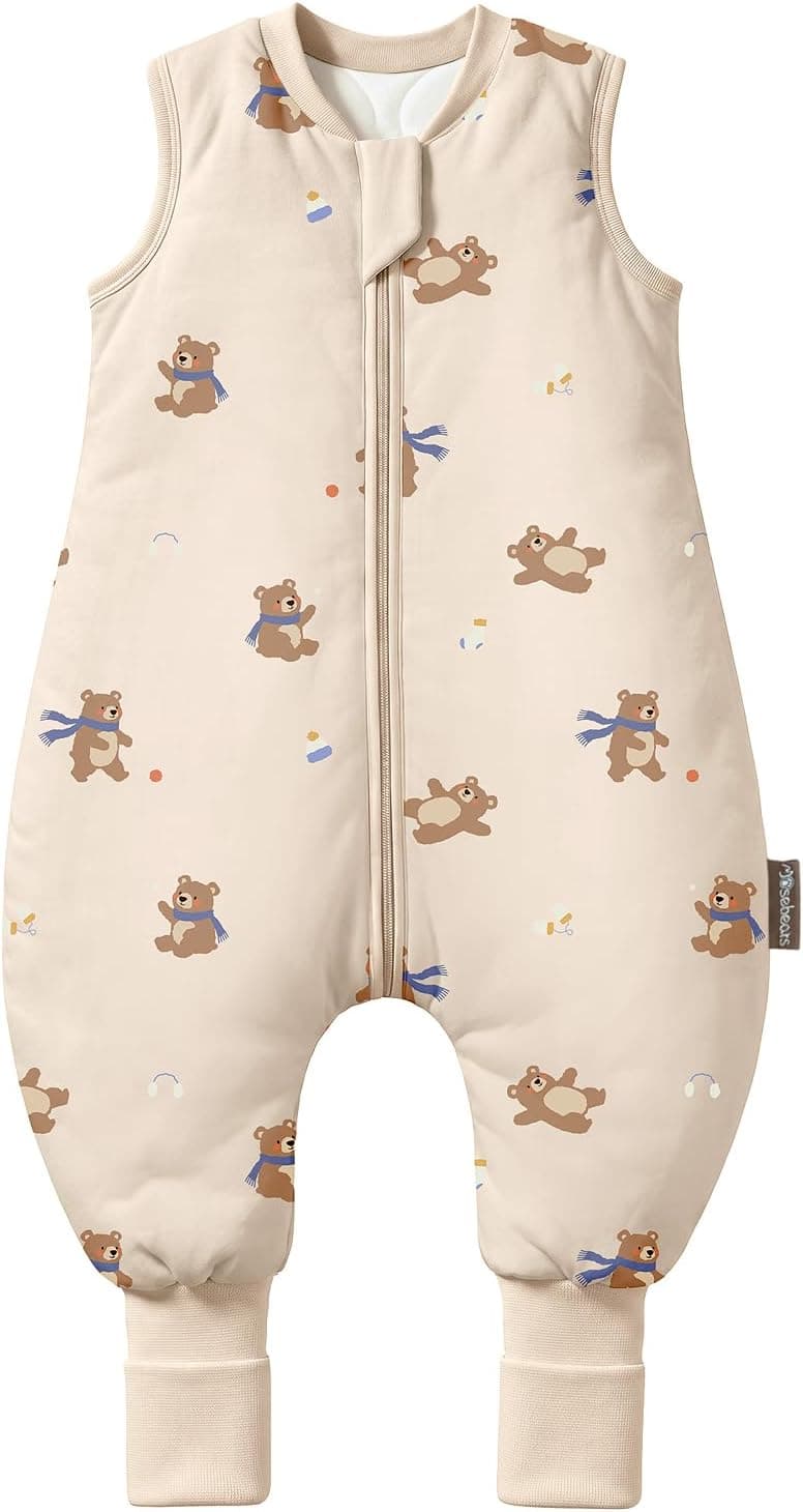 Mosebears Saco de Dormir para Bebé con Piernas 3-4 Años 2,5 TOG Algodón Transpirable Varias Tallas
