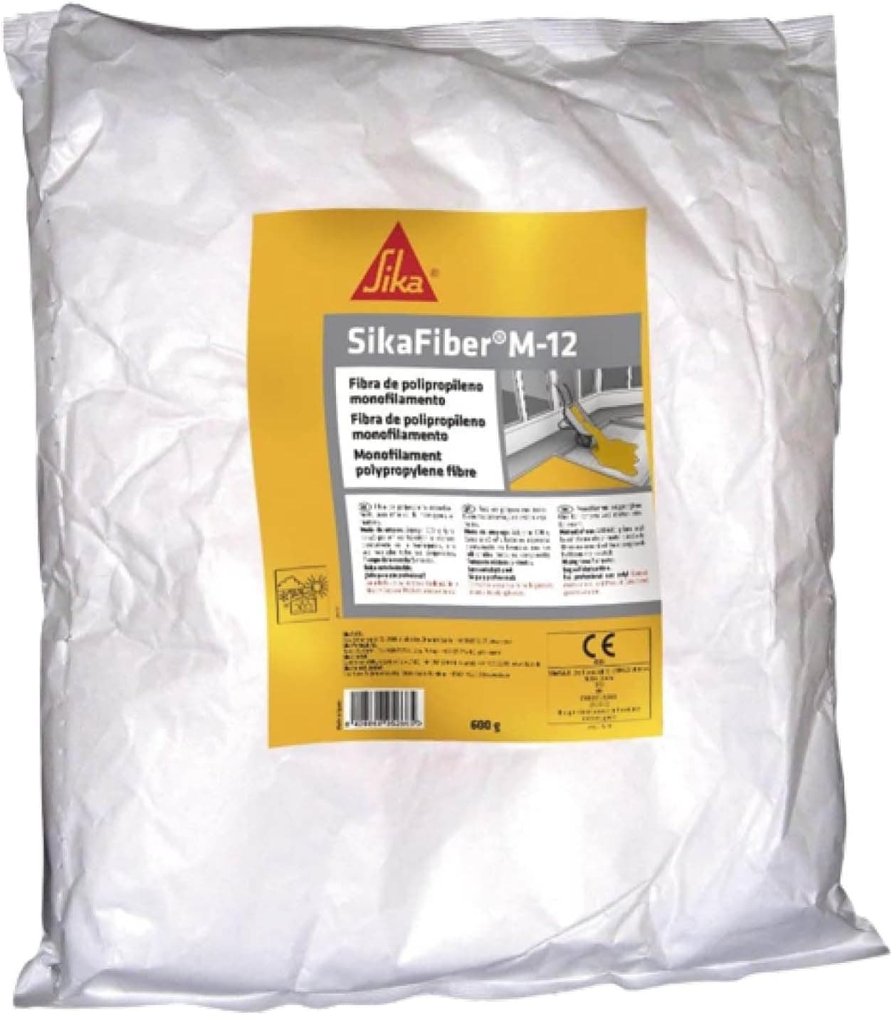 SIKA - Fibras de polipropileno para hormigón 12mm - SikaFiber M12-600g