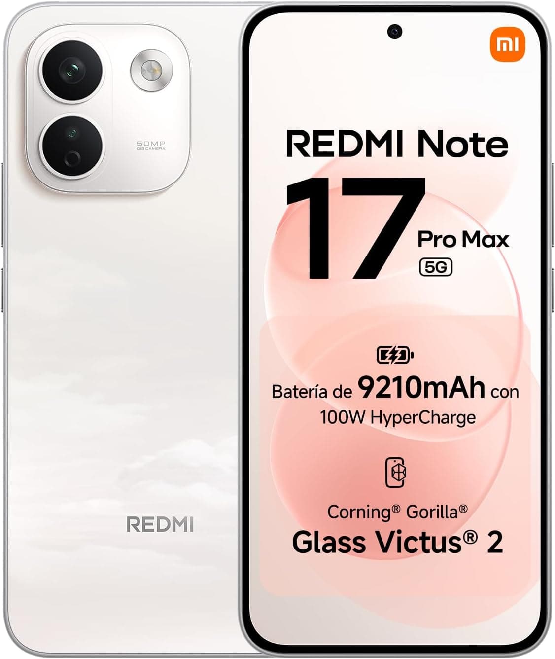 REDMI Note 17 Pro MAX 5G, Smartphone 8+512GB, Blanco, batería de 9210mAh