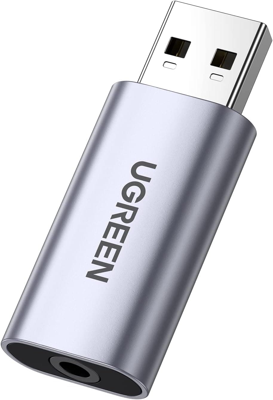 UGREEN Tarjeta de Sonido Externa Adaptador de Audio USB a Jack 3.5mm TRRS