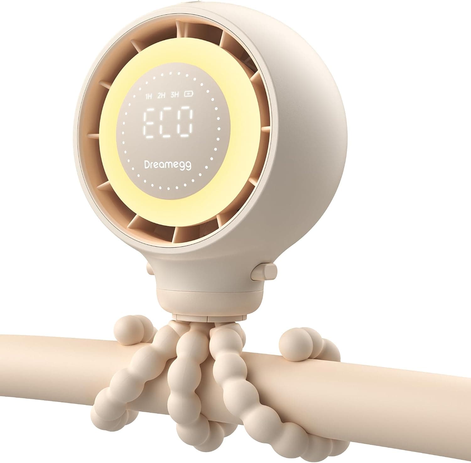 Dreamegg Ventilador Carrito Bebe, Clip 360° Desmontable, USB-C, 4000mAh
