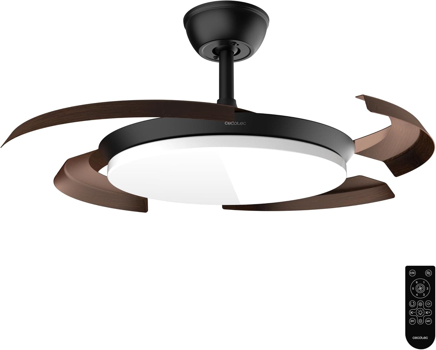 Cecotec Ventilador EnergySilence Aero 4500 Puzzle Invisible Black&DarkWood