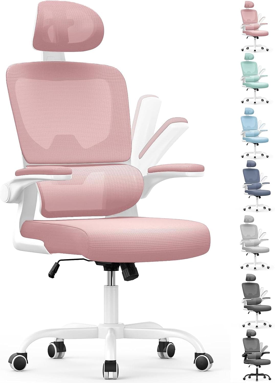 naspaluro Silla Oficina Ergonómica Soporte Lumbar, Malla Transpirable 136kg