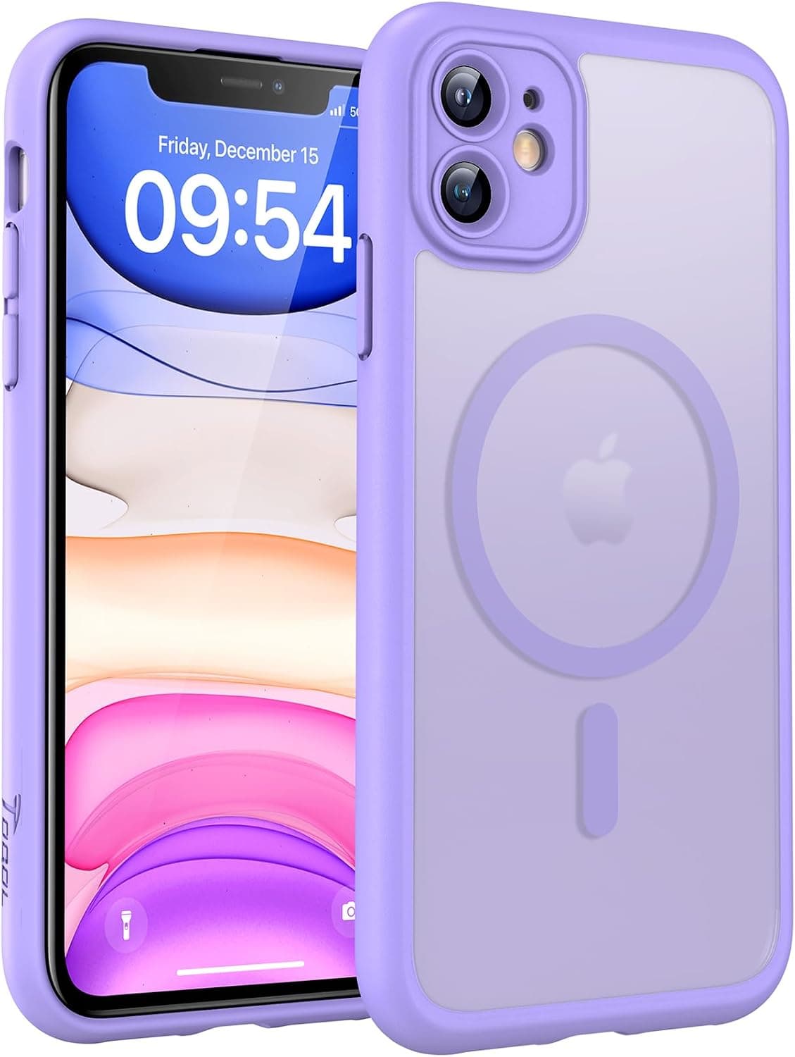 TOCOL Funda para iPhone 11 (6,1"), Compatible con MagSafe, Viola Intenso