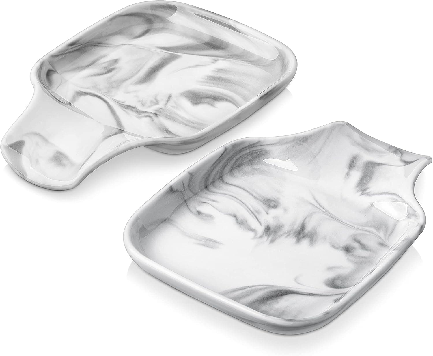 MALACASA Soporte de cuchara, Soportes grandes de cuchara para encimera, Soporte de cuchara de porcelana para encimera de cocina, Descansos de utensilios, Soportes de cuchara de cocina para espátulas