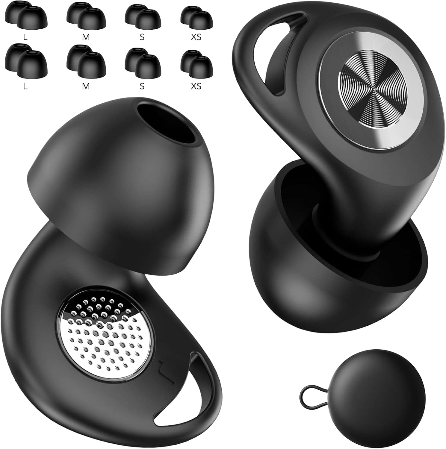 Tapones Oidos Ruido Dormir,45dB Tapones Oidos Cancelacion de Ruido Protección Auditiva para Dormir/Concentración/Conciertos, con 8 Reutilizable Puntas(XS/S/M/L) y Estuche, Rosa