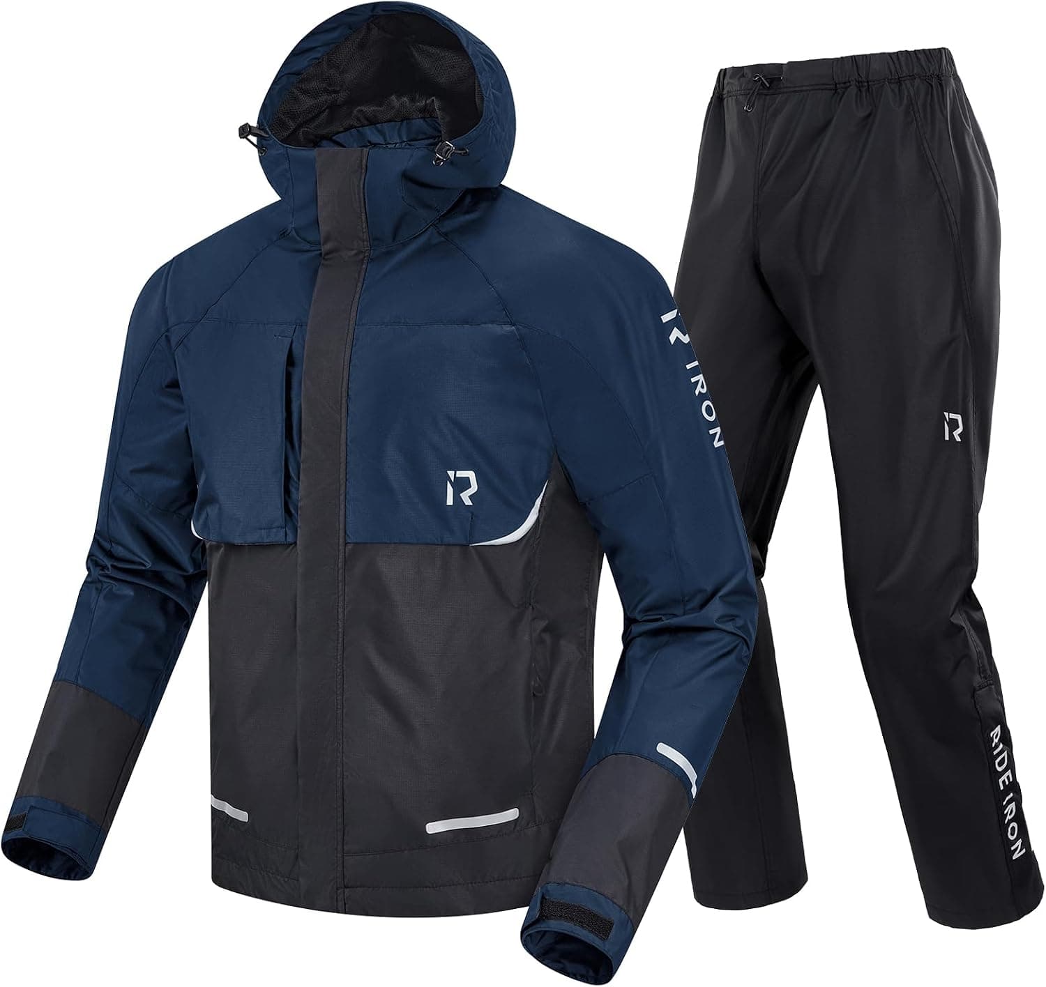 RIDEIRON Chubasquero moto hombre impermeable chaqueta pantalon impermeable moto traje Respirable chubasquero running