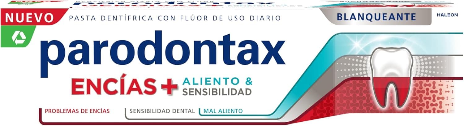 Parodontax Encías + Aliento Blanqueante, Pasta Dental, 75 ml