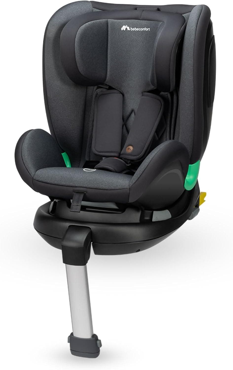 Bebeconfort EvolveFix Plus i-Size, Silla Coche 360, 0-12 Años, 40-150 cm, Silla Coche ISOFIX, Reposacabezas 10 pos., 4 pos. Reclinadas, Protección Lateral, Tejidos Alto Rendimiento, Tinted Black