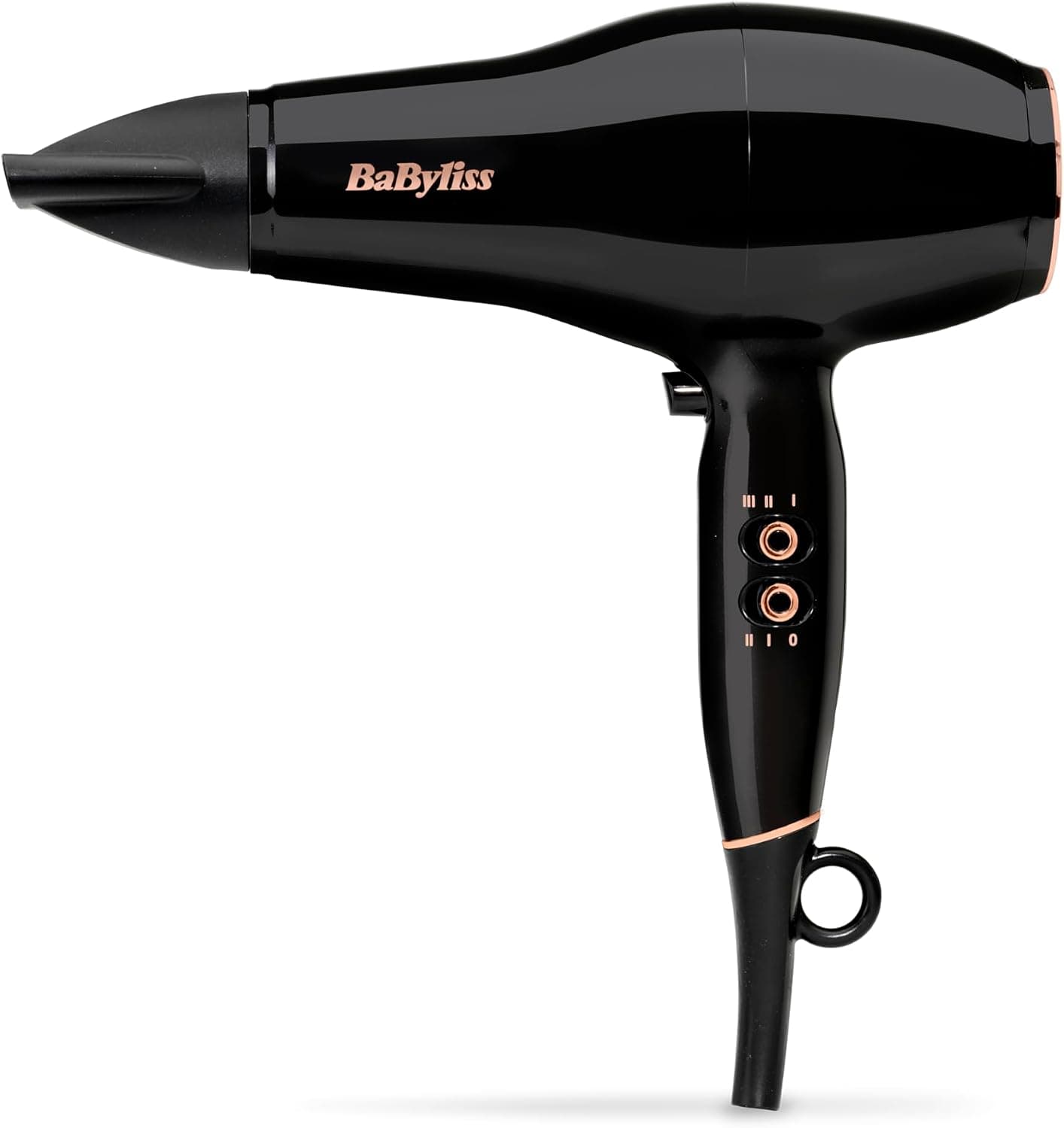 BaByliss Secador de Pelo Pro Power – Secador profesional de 2300 W, Motor AC de salón, Tecnología iónica antiencrespamiento, 3 ajustes de temperatura y 2 velocidades, Negro, D5245E