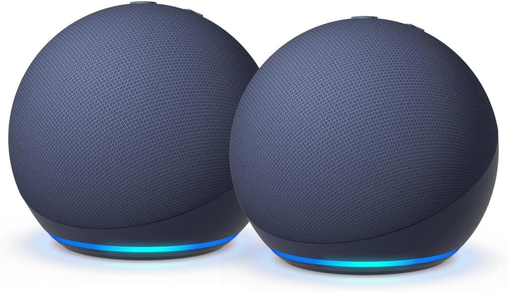 Echo Dot (Última generación) | Altavoz inteligente wifi y Bluetooth, con sonido más potente y de mayor amplitud | Azul marino, con Acceso Anticipado a Alexa+ (Paquete de 2)