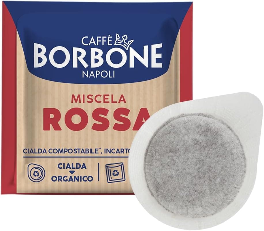 Caffè Borbone Cápsulas Compostables, Mezcla de Café Roja - 150 Cápsulas - Compatibles con el Sistema E.S.E Cápsulas de Papel de 44 mm
